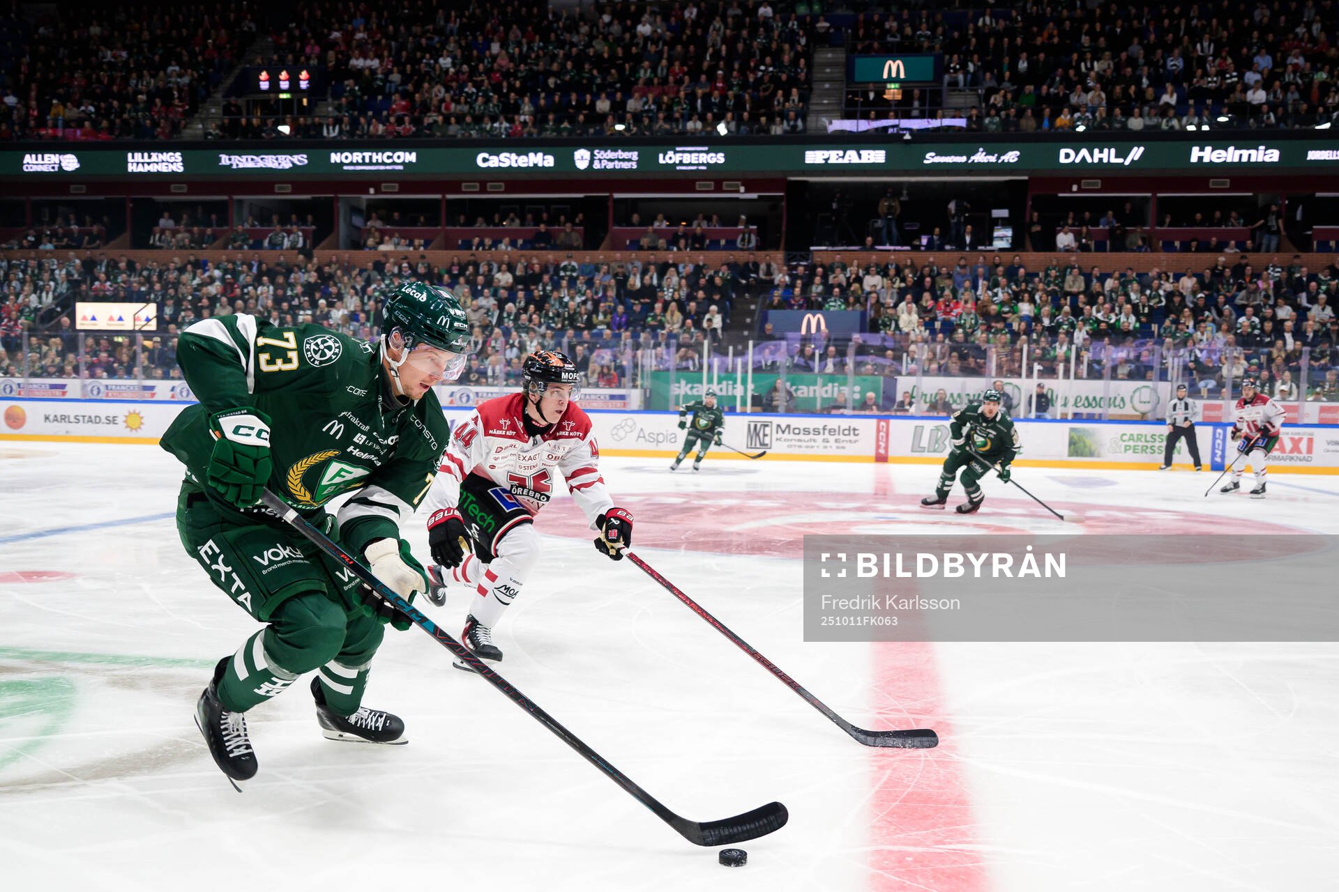 Färjestads Adam Ollas Mattsson och Örebros Melvin
