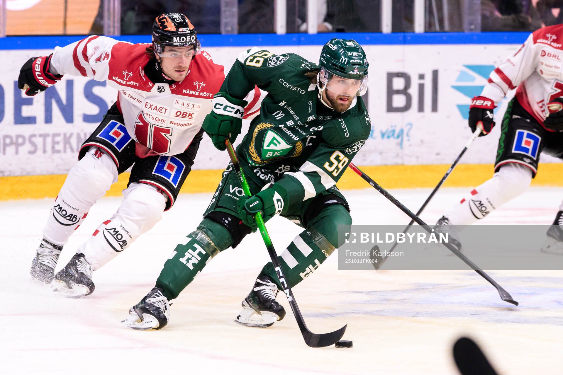 Örebros Luke Martin och Färjestads Linus Johansson