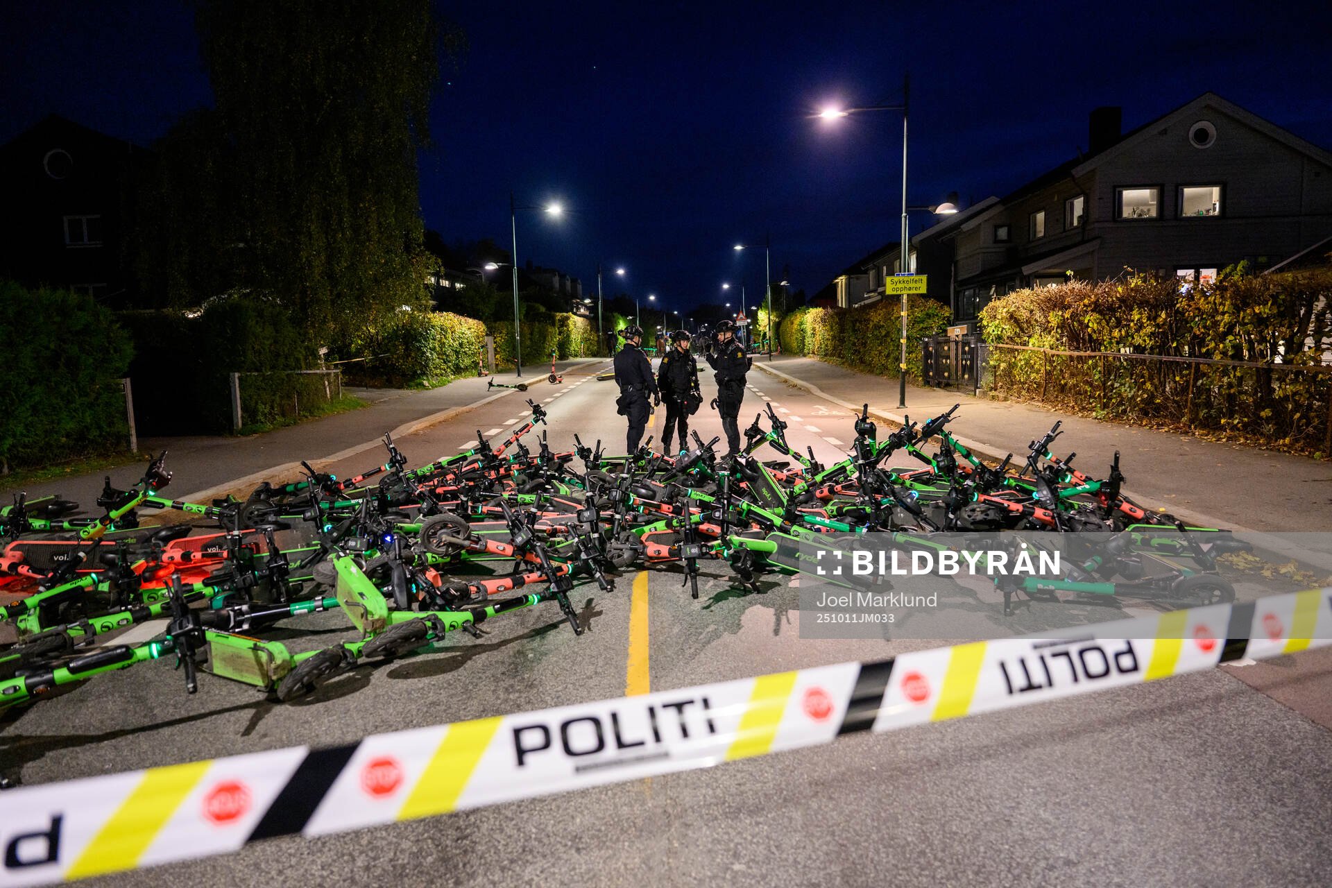 Police officers and electric scooters