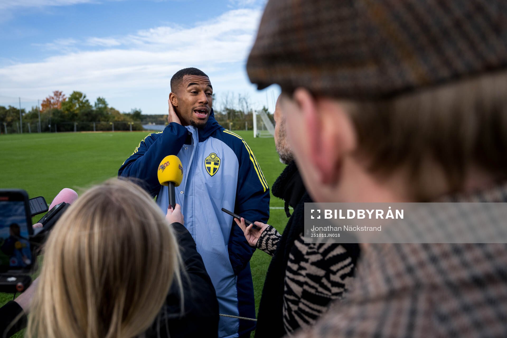 Isak Hien of the Swedish men's national football team