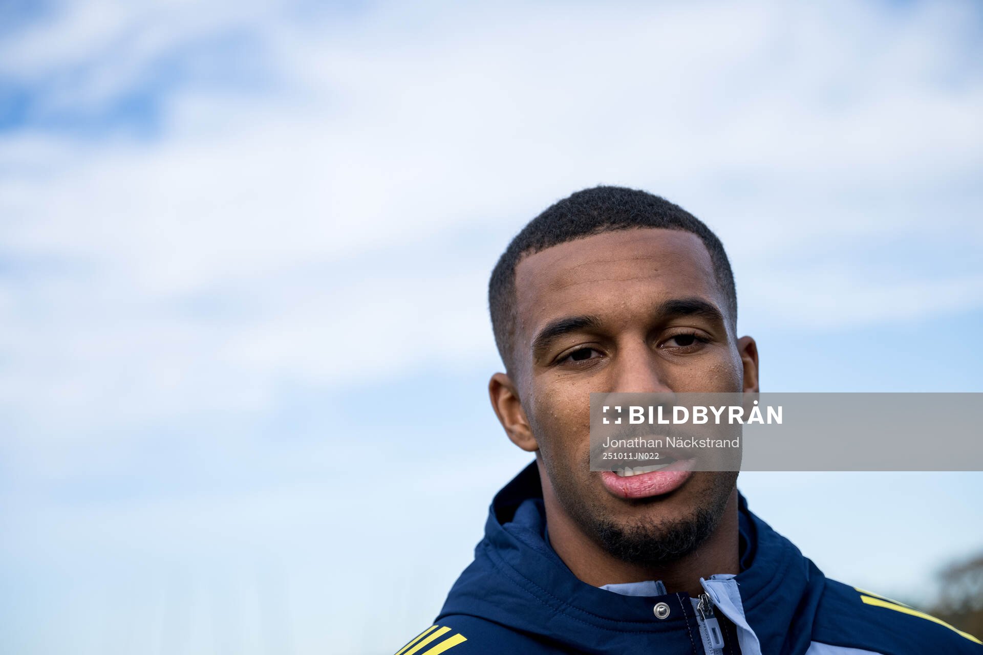 Isak Hien of the Swedish men's national football team
