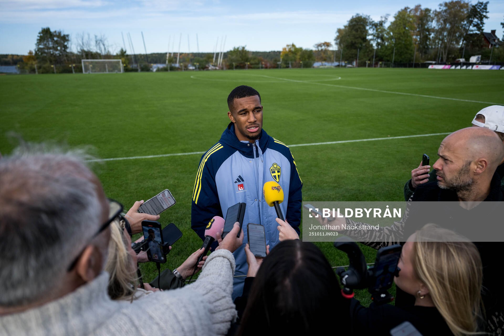 Isak Hien of the Swedish men's national football team