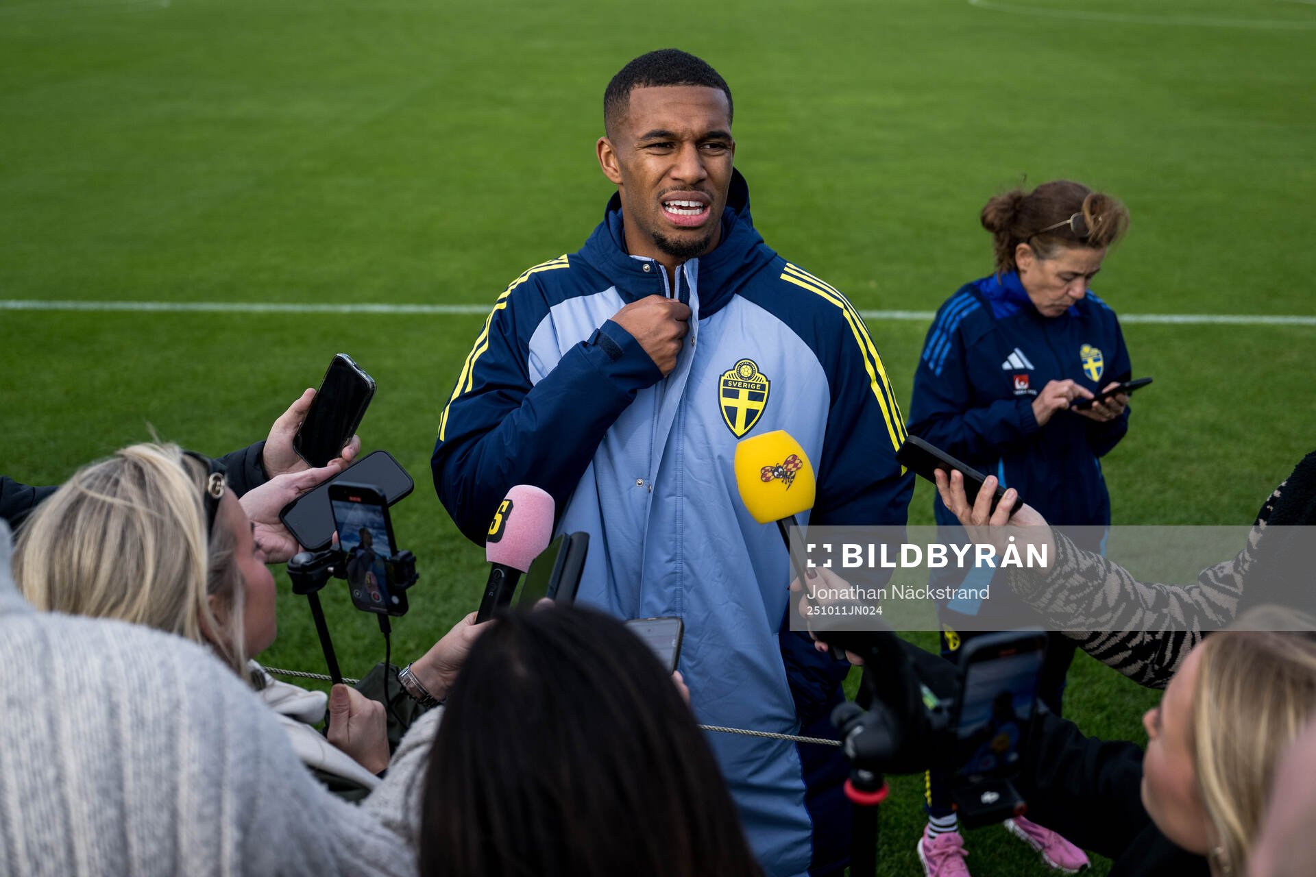 Isak Hien of the Swedish men's national football team