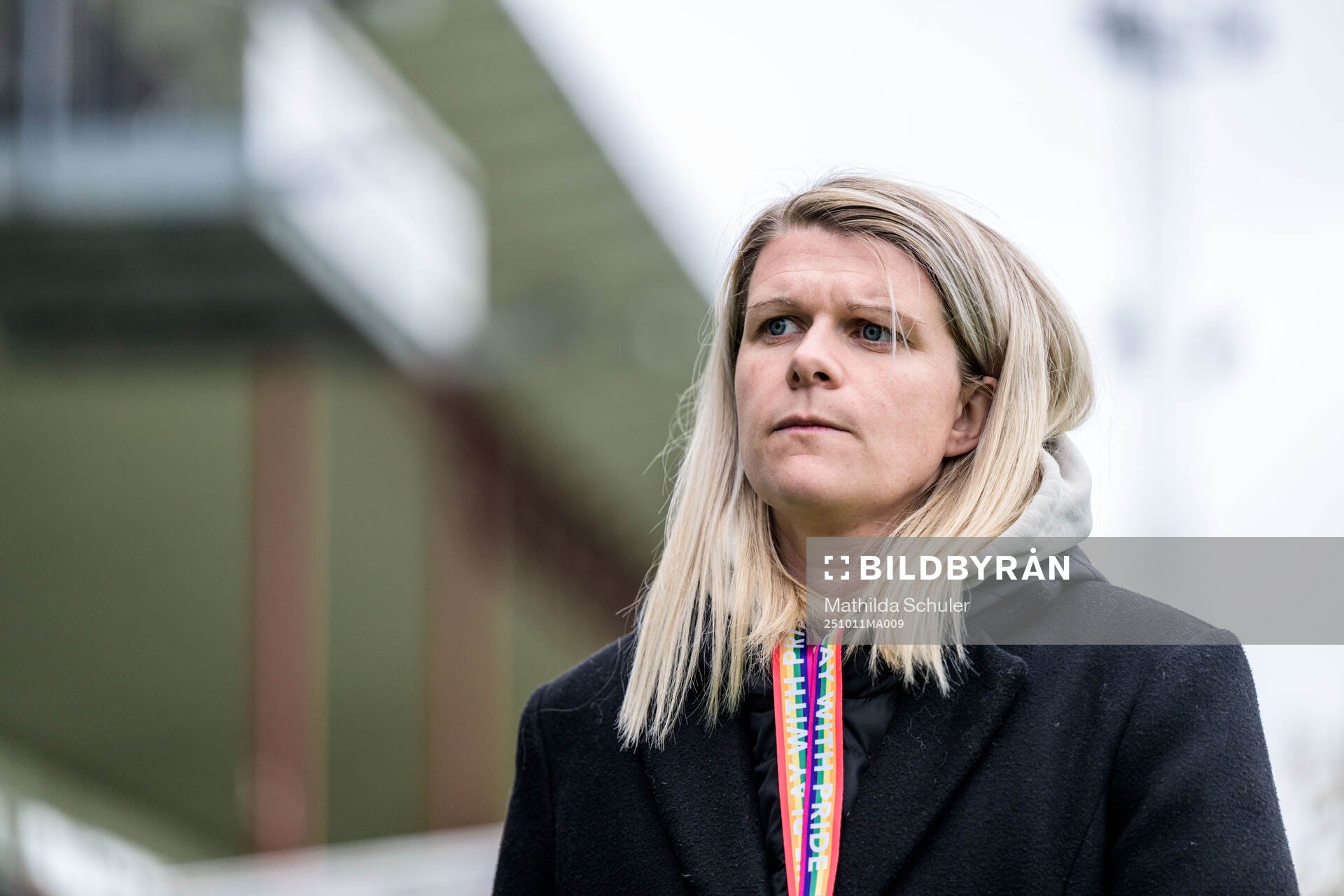 Rosengårds sportchef Emelie Lundberg fotbollsmatchen i