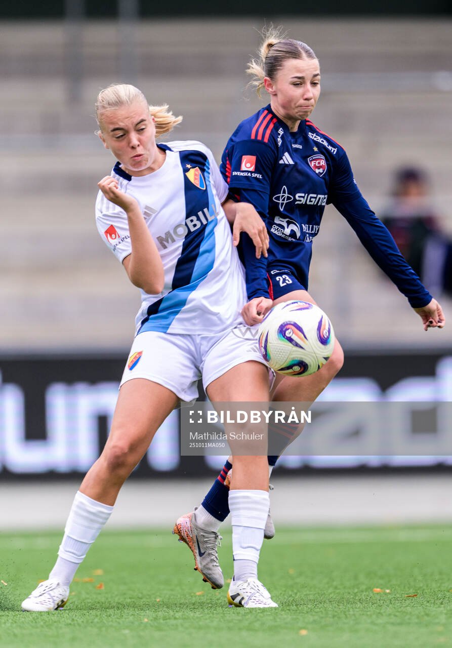 Djurgårdens Elin Westlund och Rosengårds Anastasiya