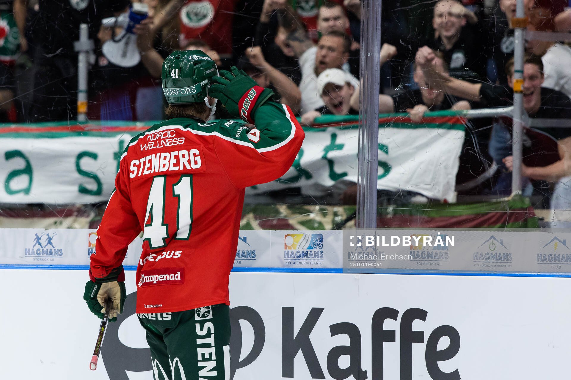 Frölundas Ivar Stenberg jublar