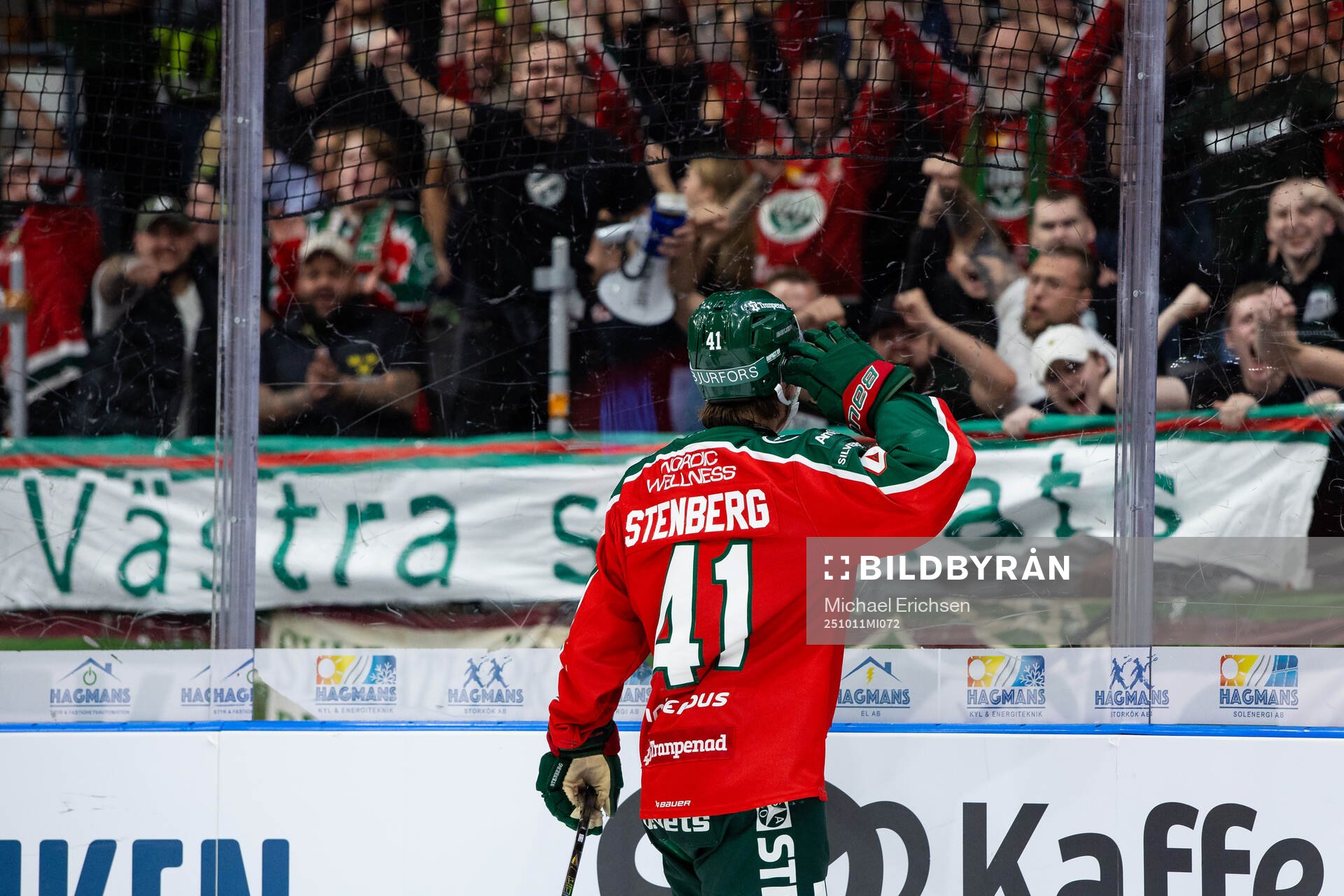 Frölundas Ivar Stenberg jublar