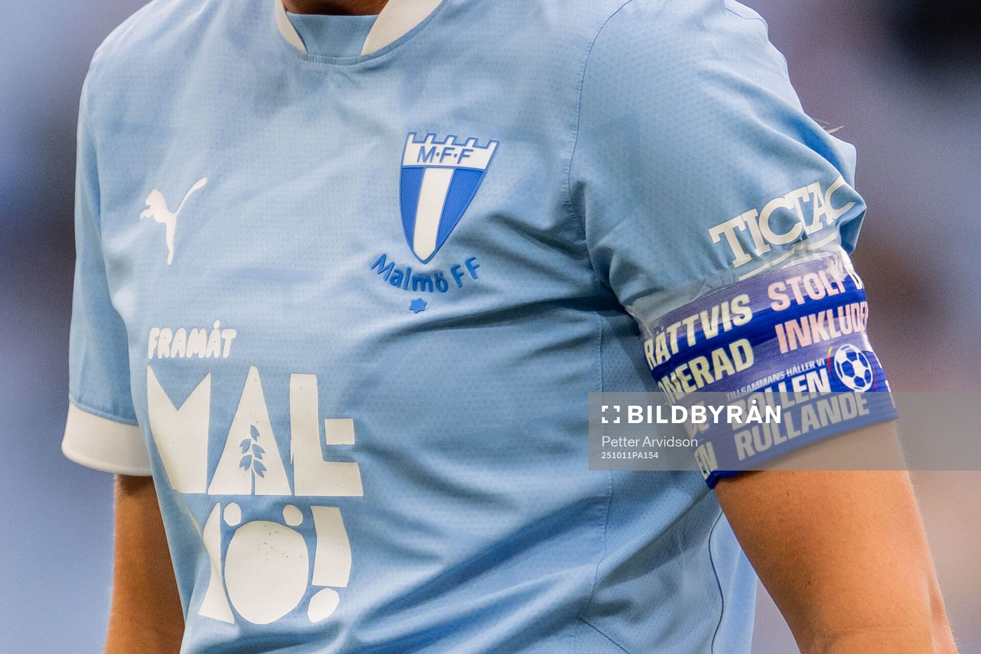 Malmö FFs Nellie Lilja med kaptensbindel