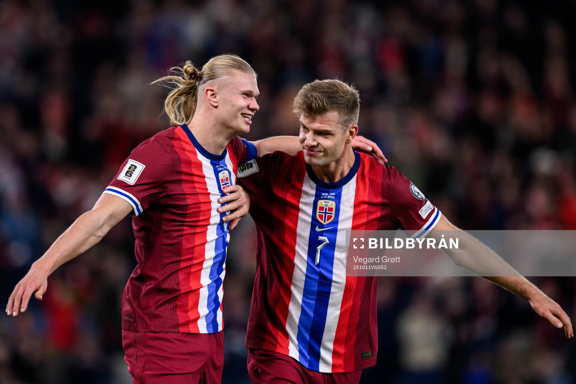 Erling Braut Haaland and Alexander Sørloth of Norway