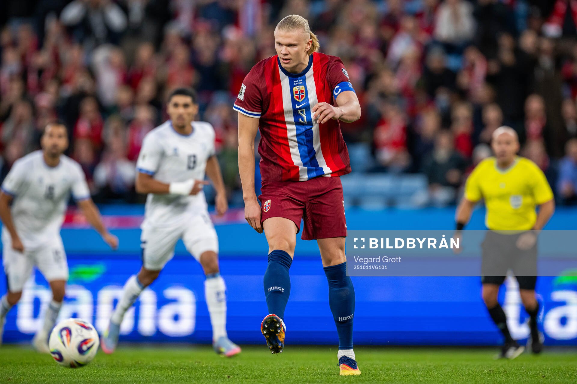 Erling Braut Haaland of Norway reacts