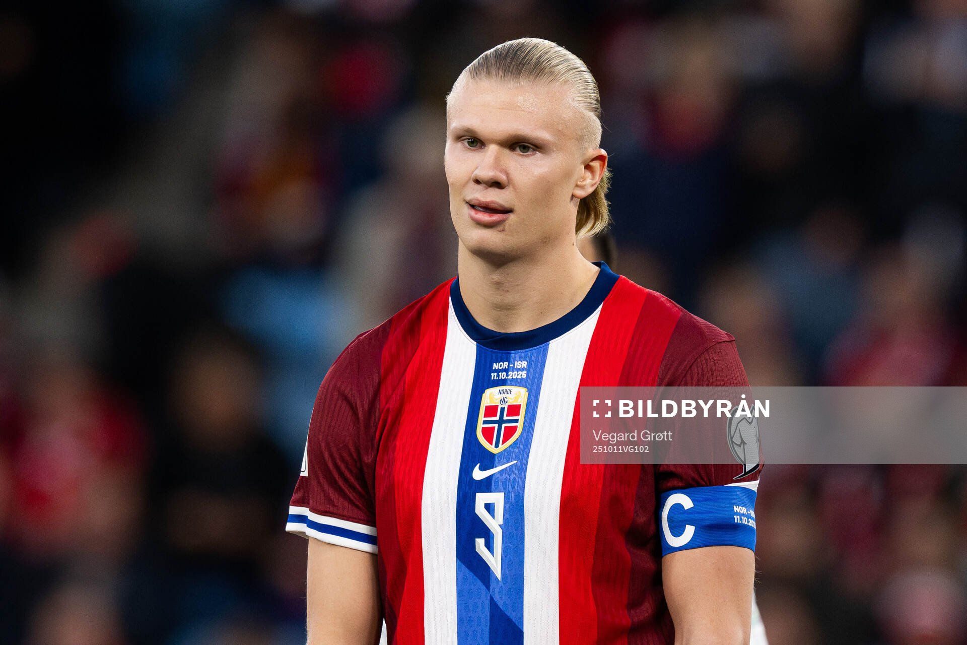Erling Braut Haaland of Norway reacts