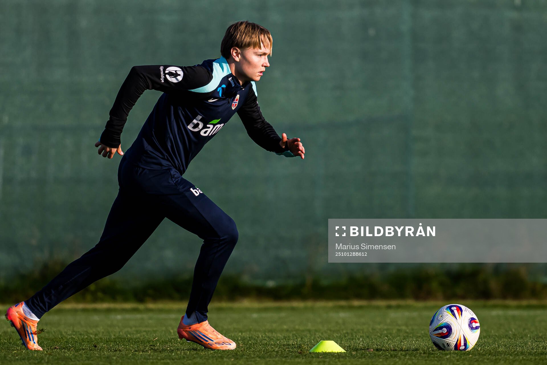 Andreas Schjelderup of the Norwegian national football team