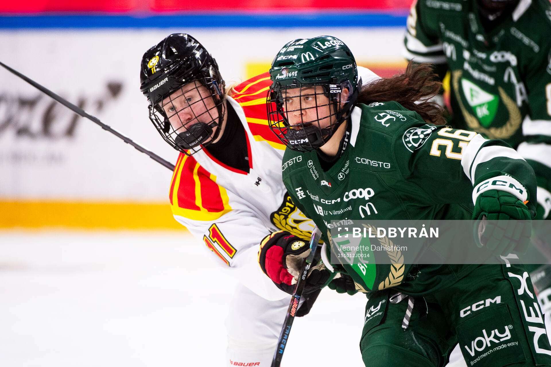 Brynäs Matilda Österman och Färjestads Kaitlin Chan