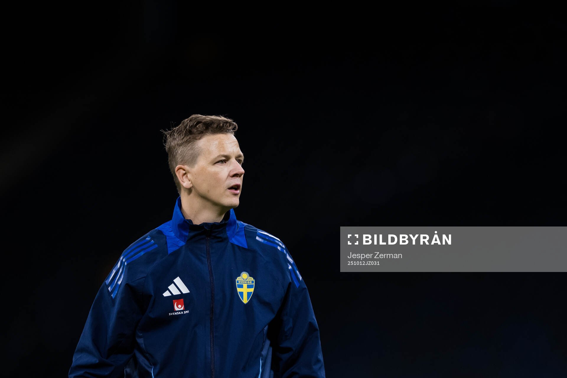 Goaltender coach Maths Elfvendal of the Swedish men’s