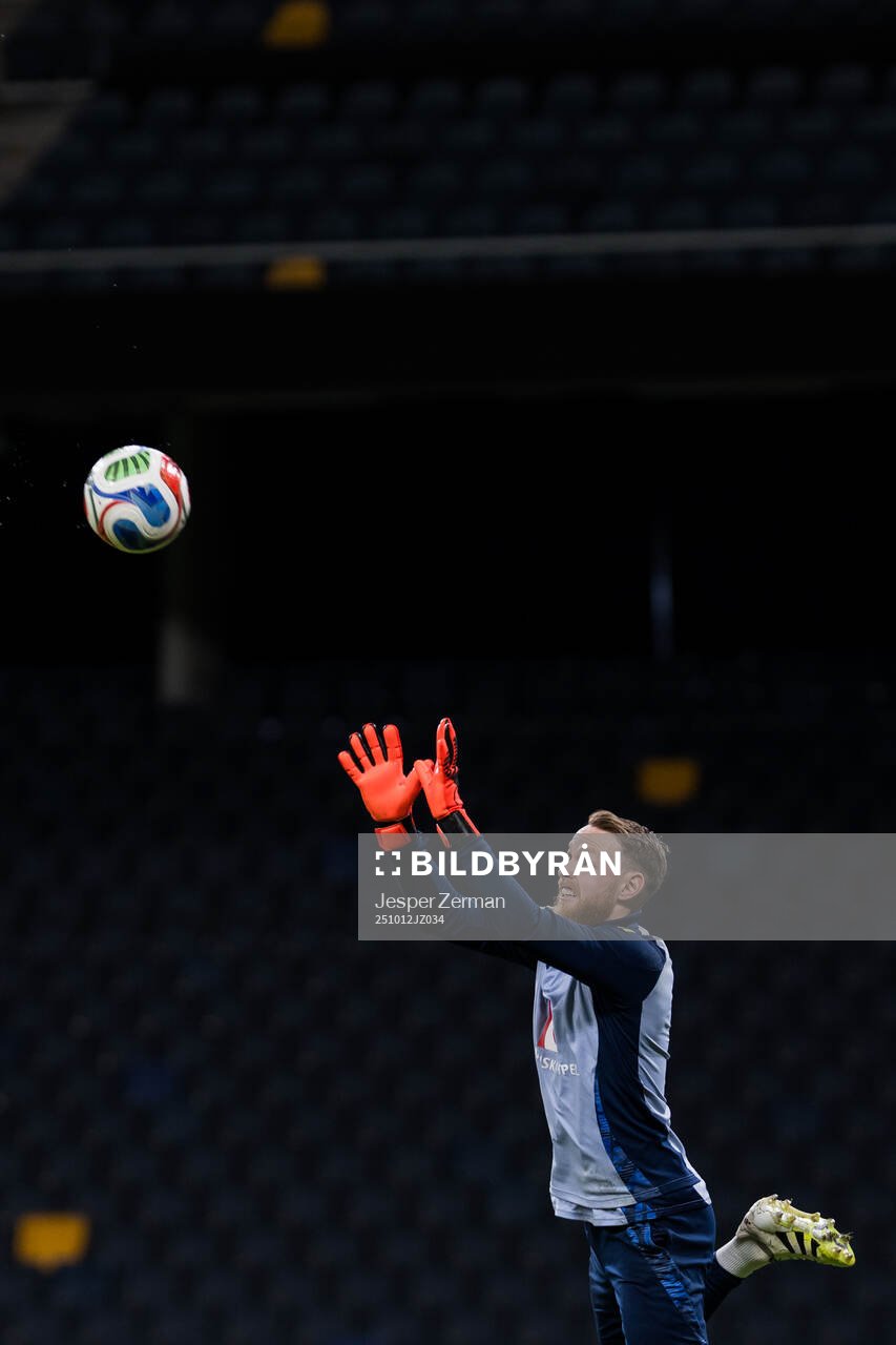 goalkeeper Viktor Johansson of the Swedish men’s national
