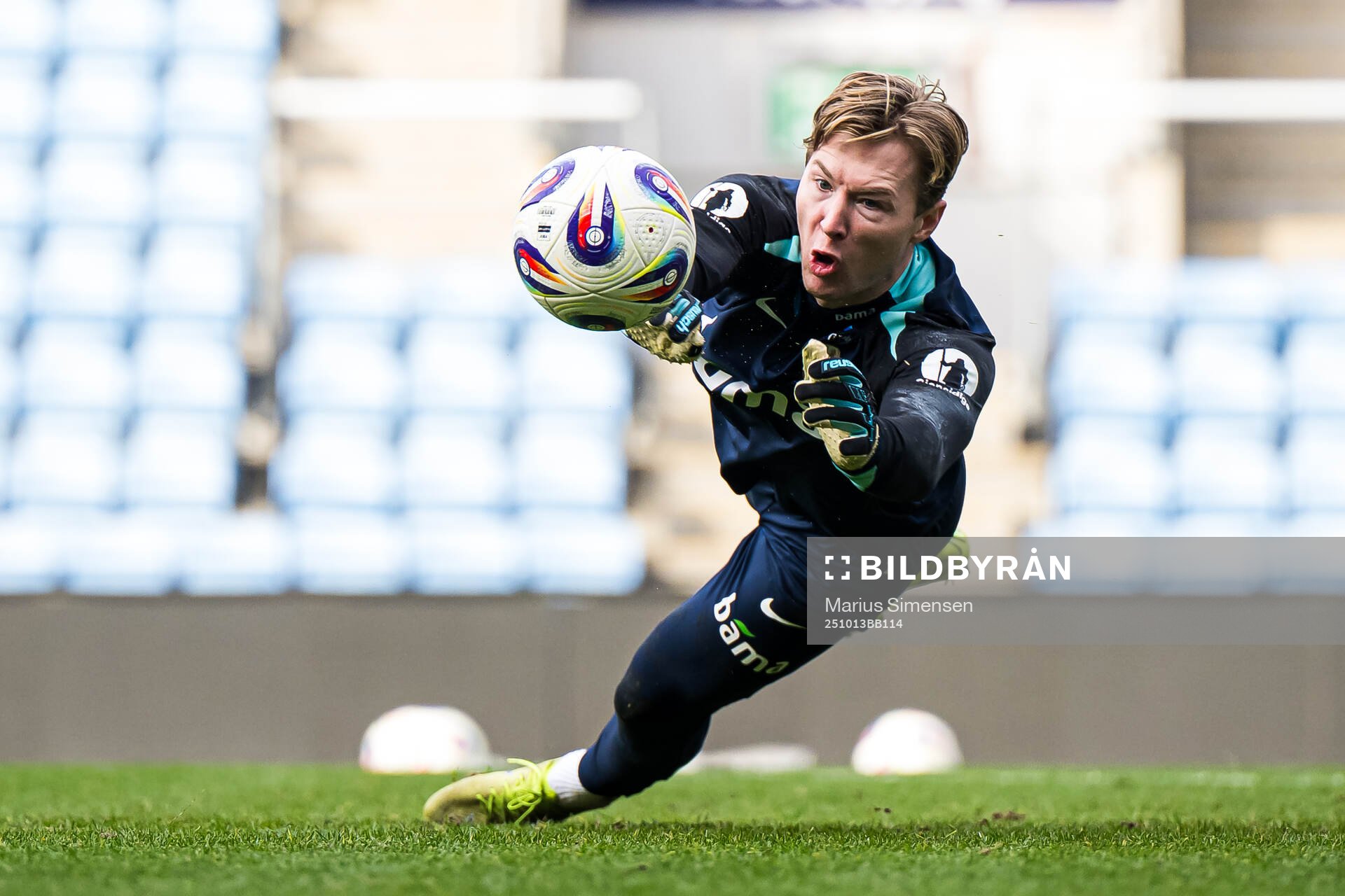 Goalkeeper Mathias Dyngeland of the Norwegian national