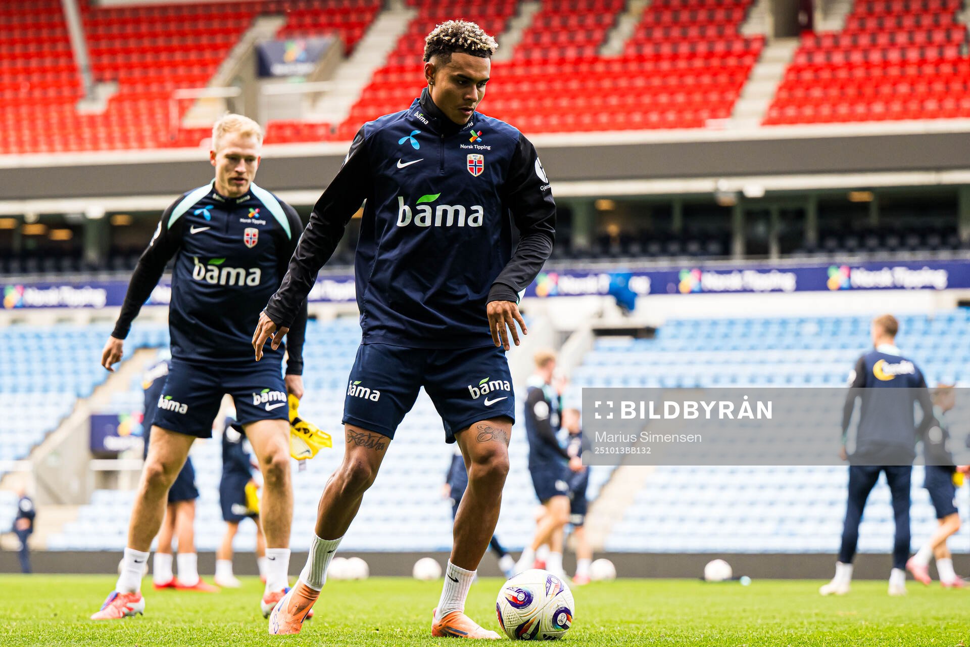 Antonio Nusa of the Norwegian national football team