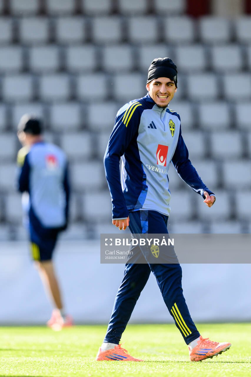 Taha Ayari of the Swedish under-21 national football team