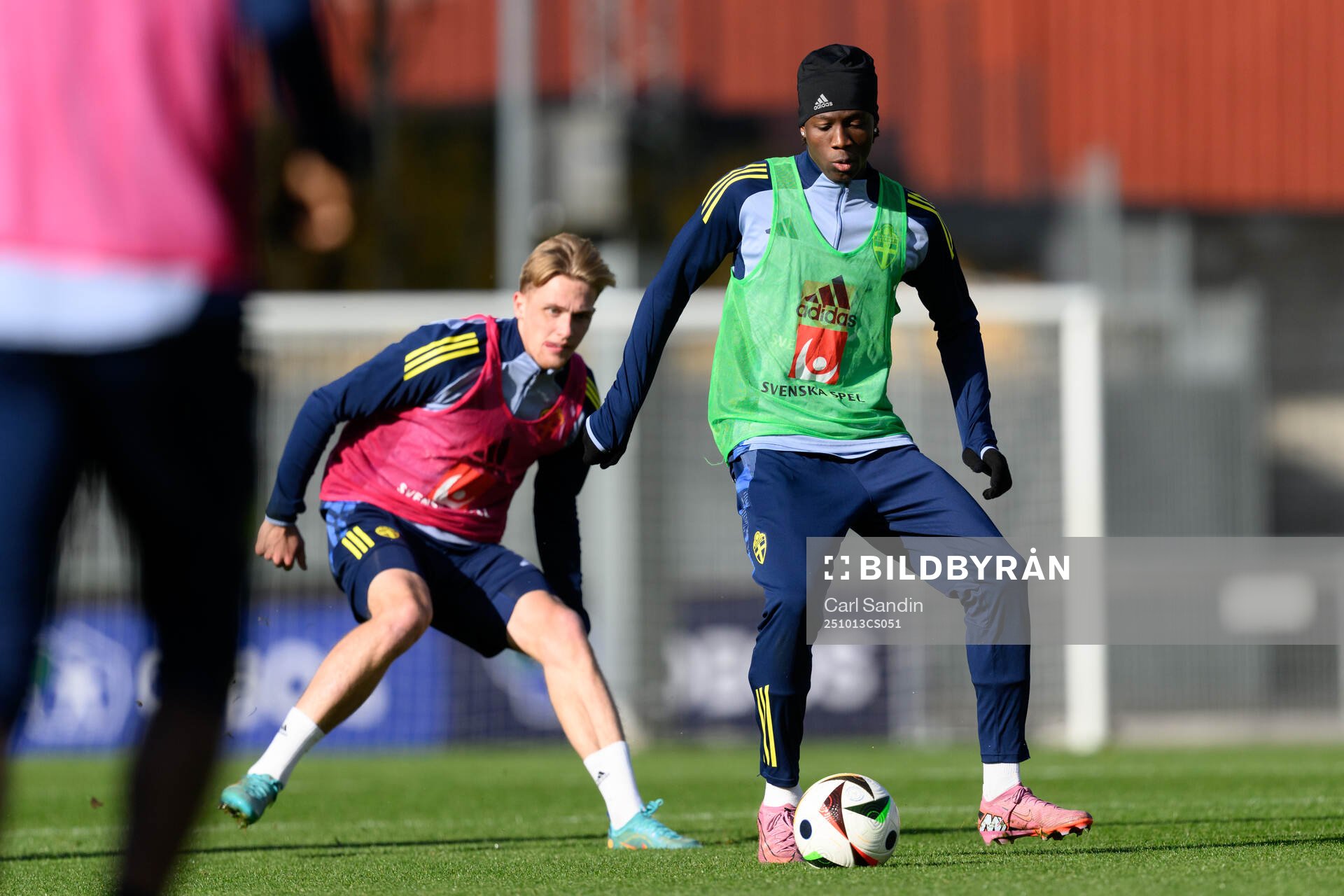 Alieu Nije of the Swedish under-21 national football team