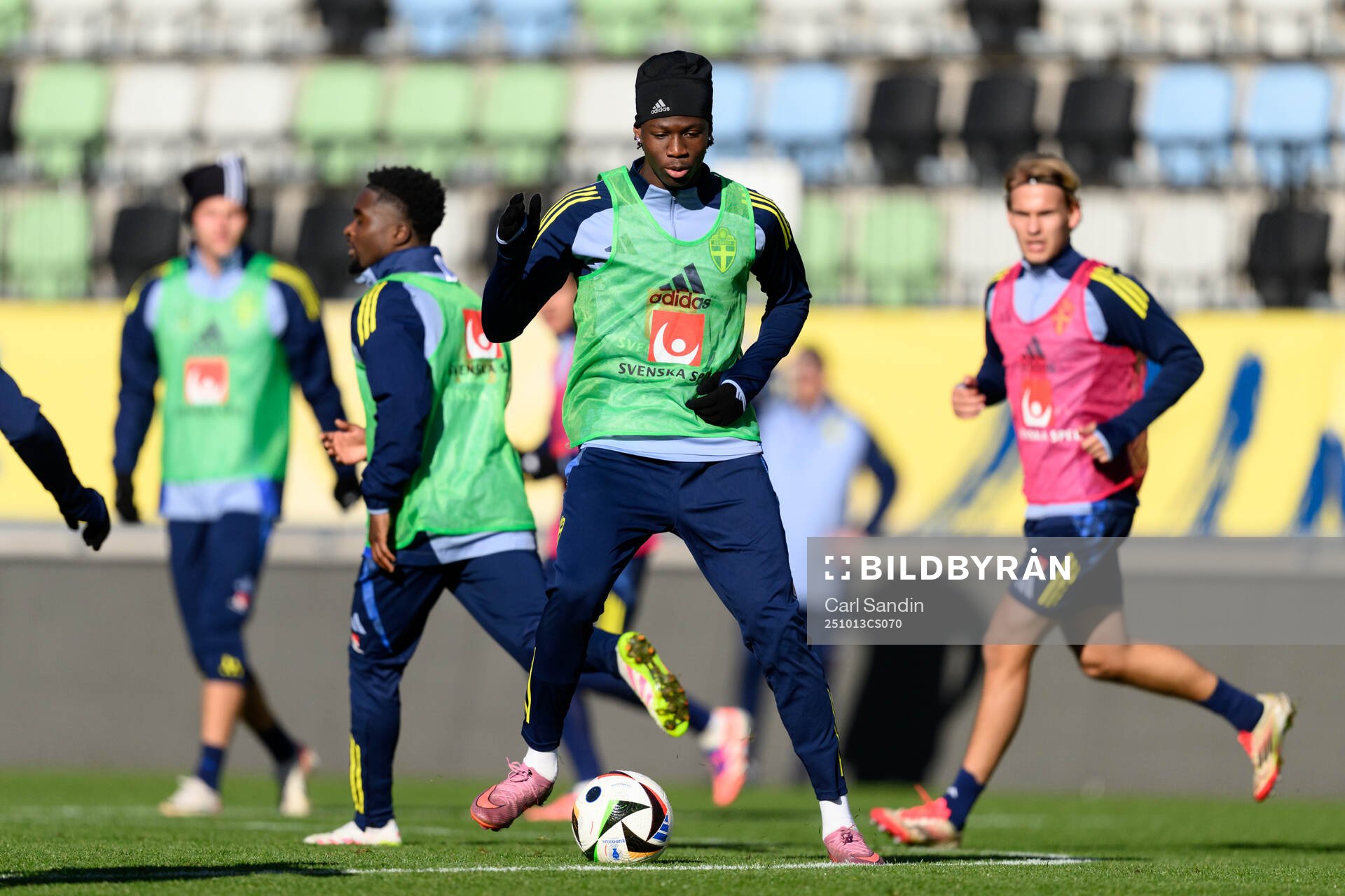 Alieu Nije of the Swedish under-21 national football team
