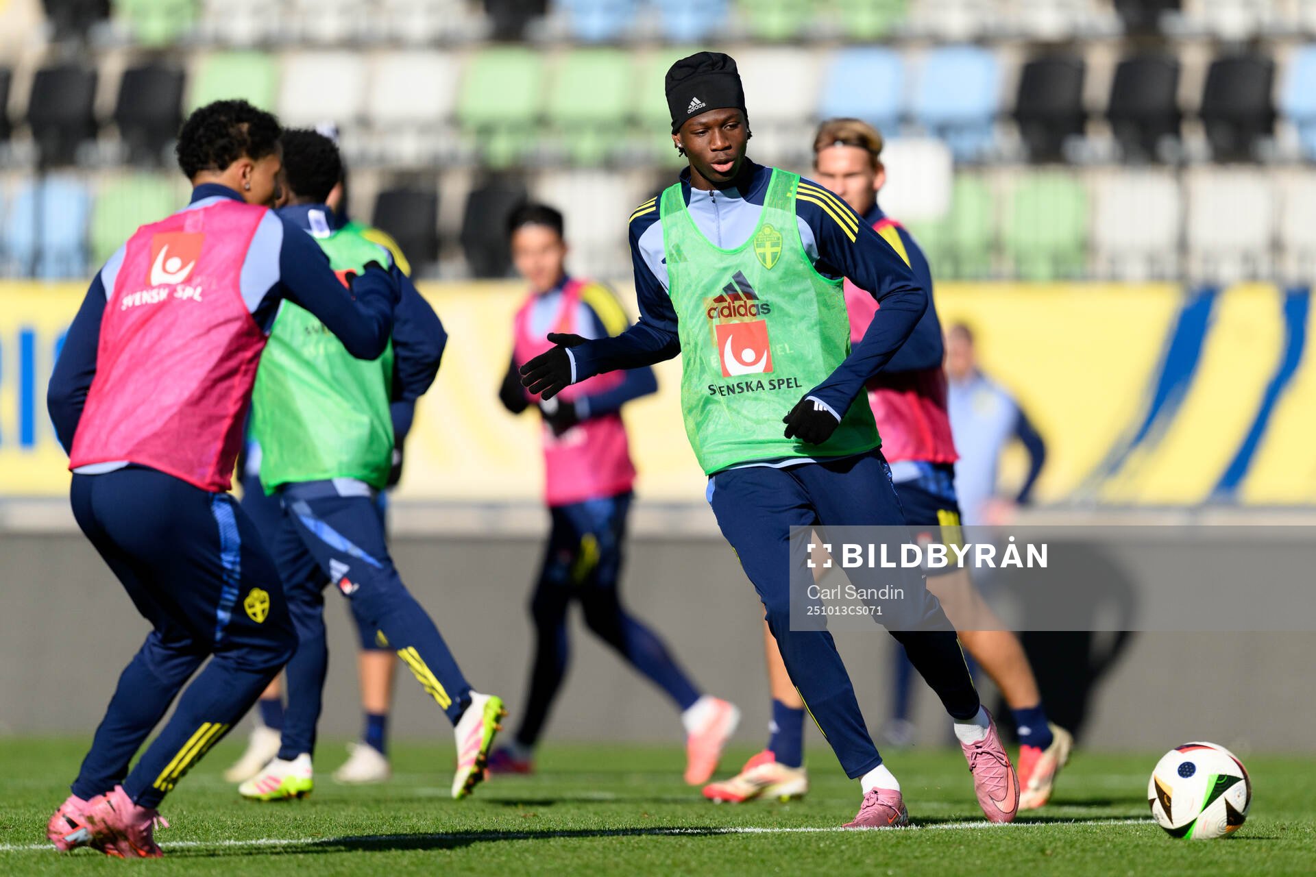 Alieu Nije of the Swedish under-21 national football team