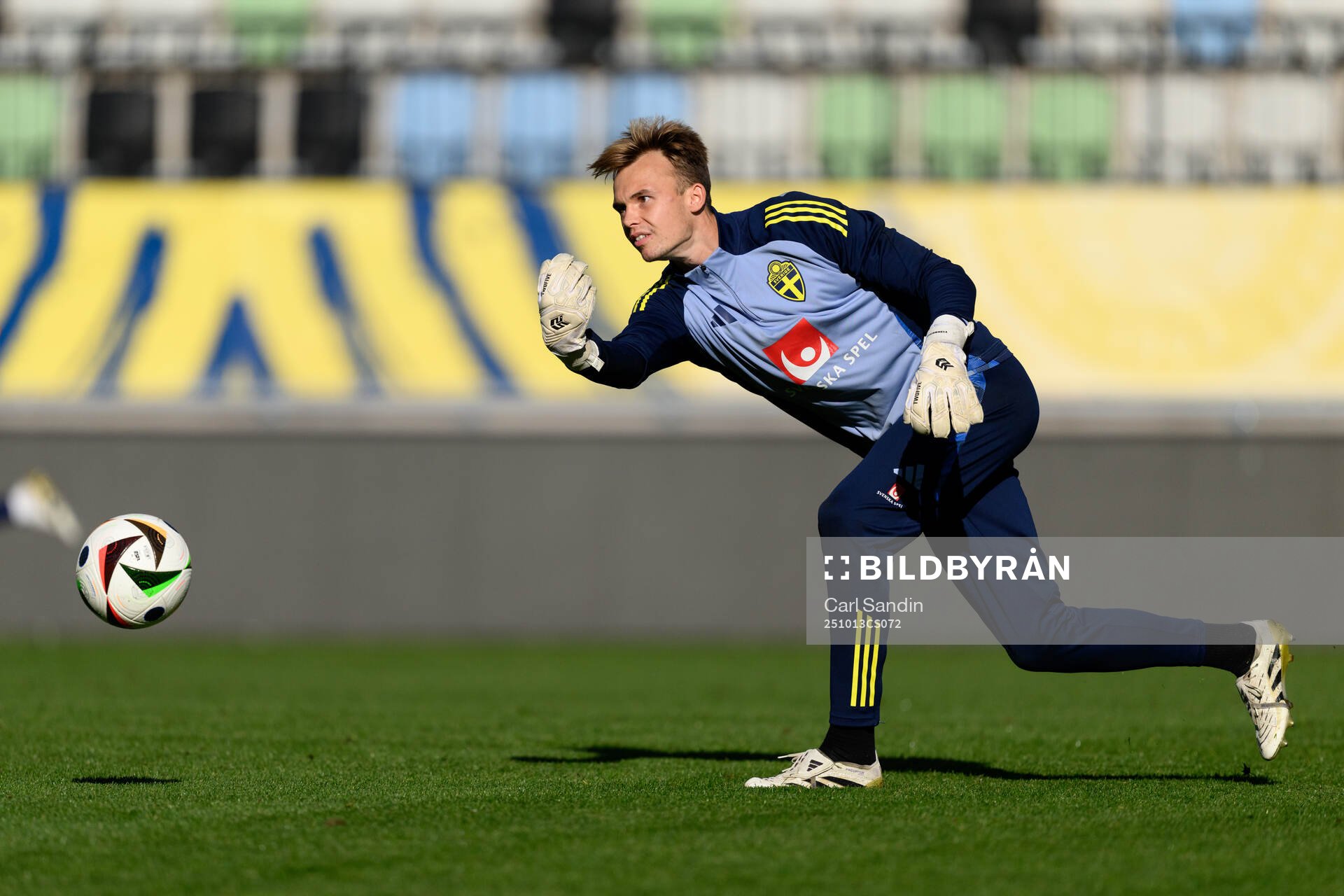 Goalkeeper Andre Picornell of the Swedish under-21 national