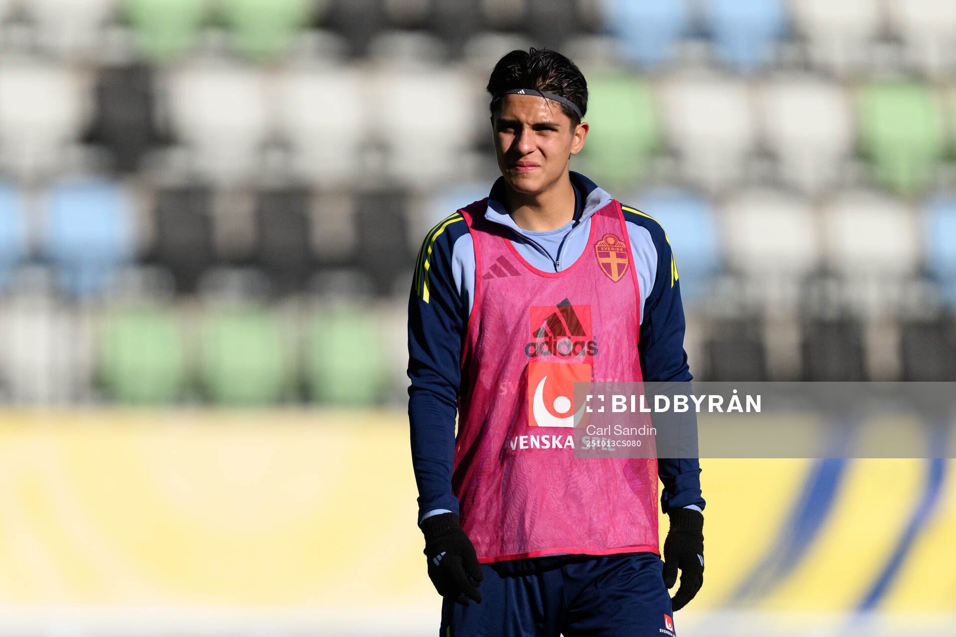 Matteo Perez Vinlöf of the Swedish under-21 national