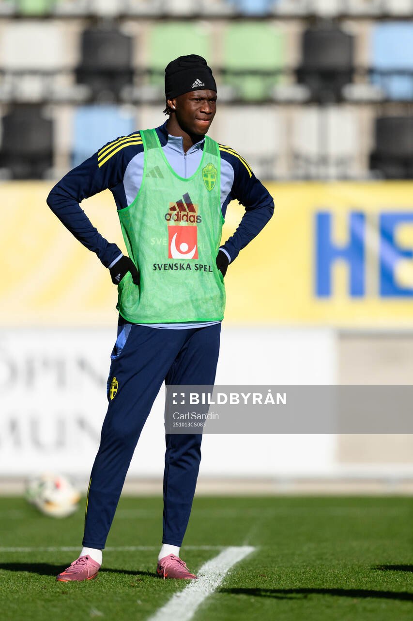 Alieu Njie of the Swedish under-21 national football team