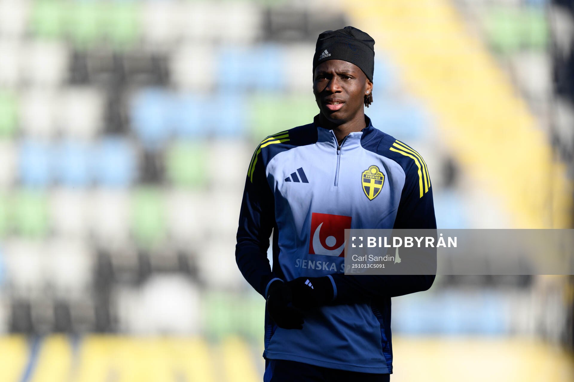 Alieu Njie of the Swedish under-21 national football team