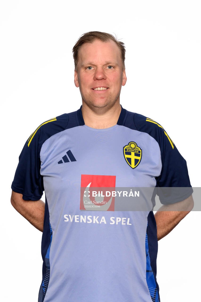 Assistant coach Viktor Eriksson poses for a portrait