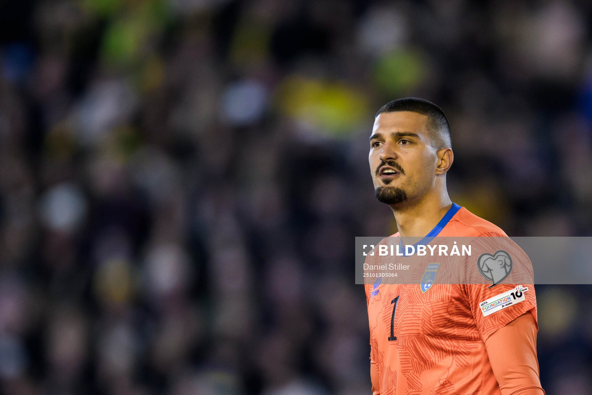 Goalkeeper Arijanet Muric of Kosovo