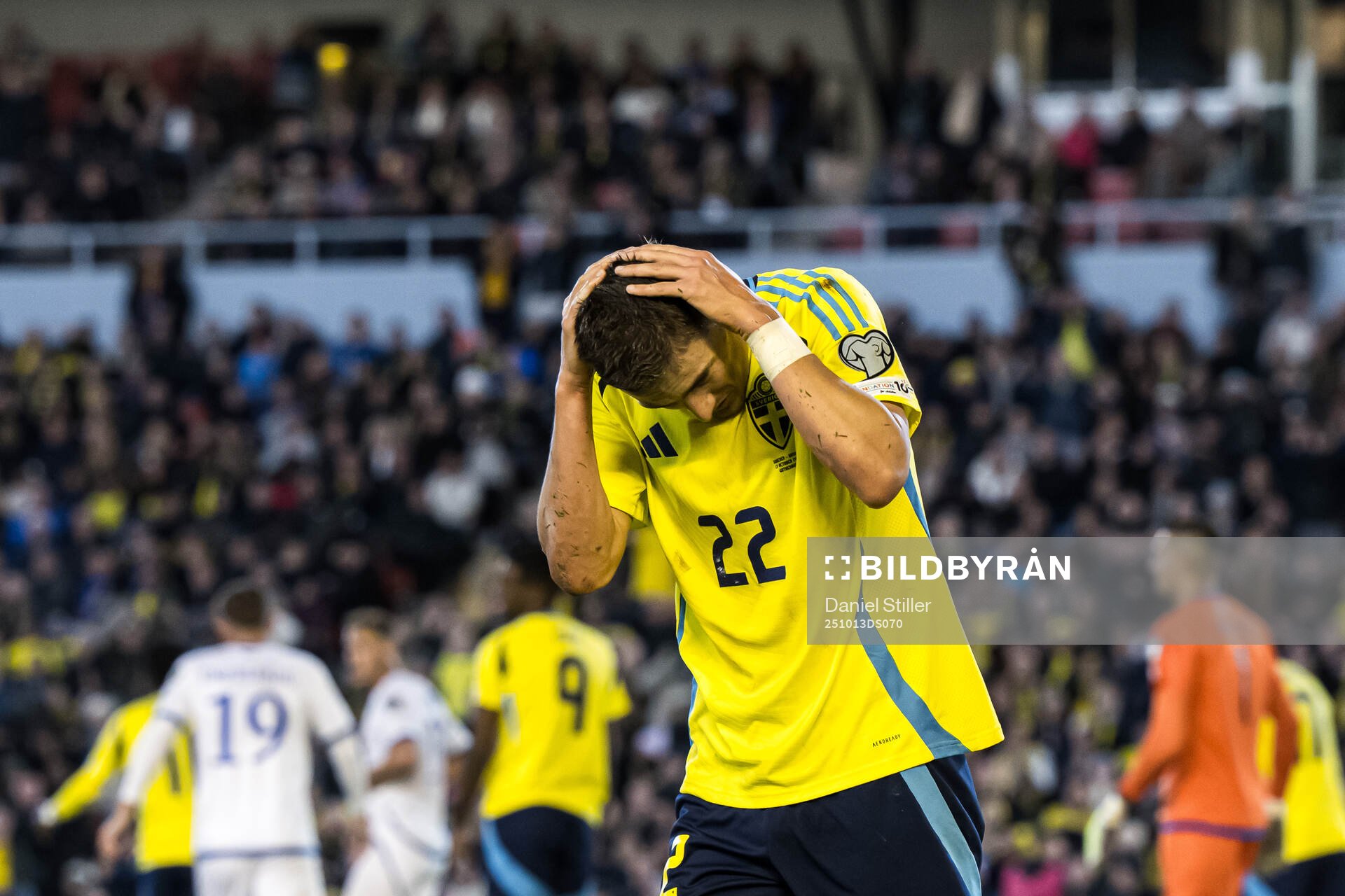 Gustaf Lagerbielke of Sweden looks dejected