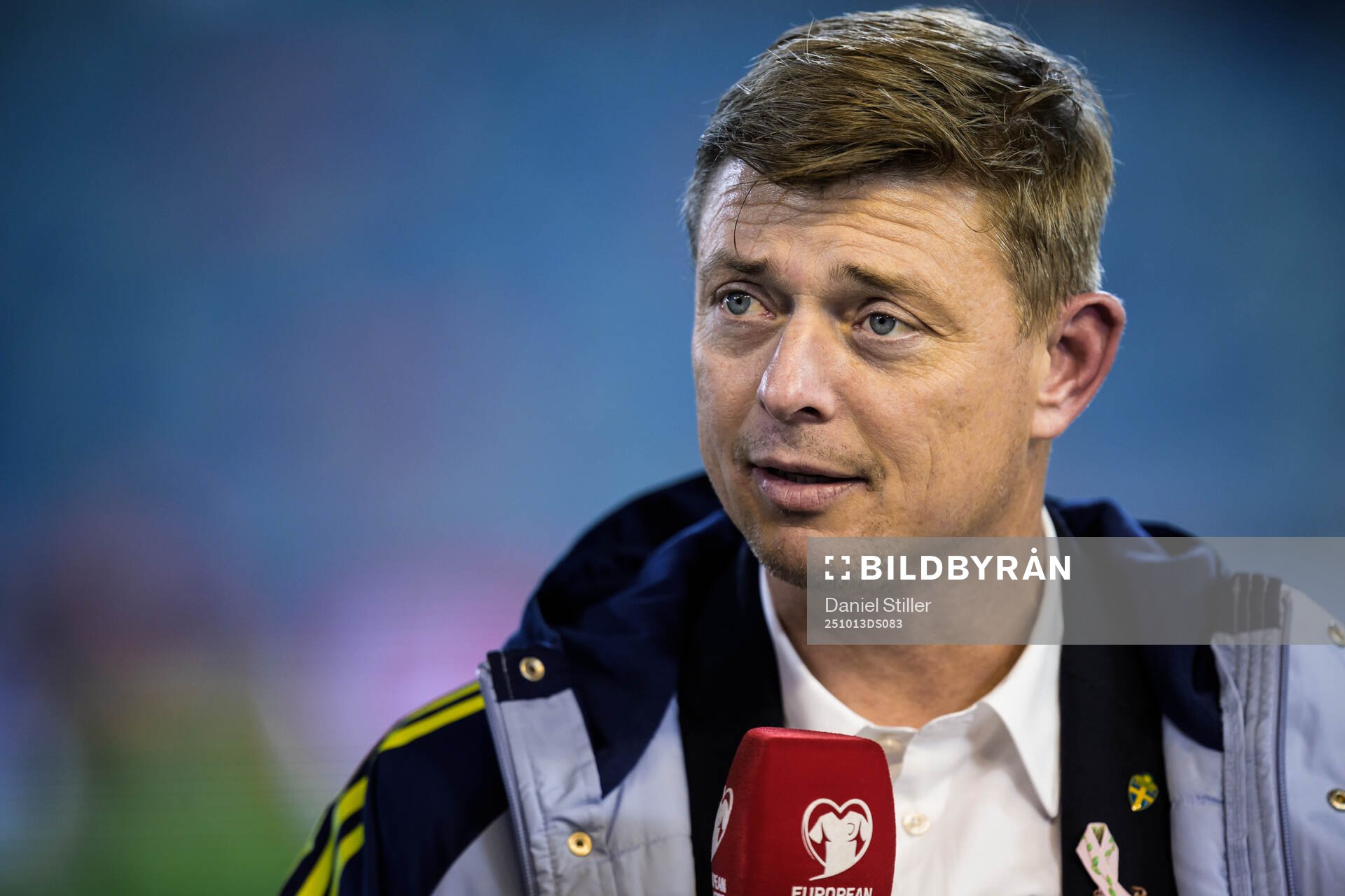 Head coach Jon Dahl Tomasson of Sweden in the Viaplay Studio