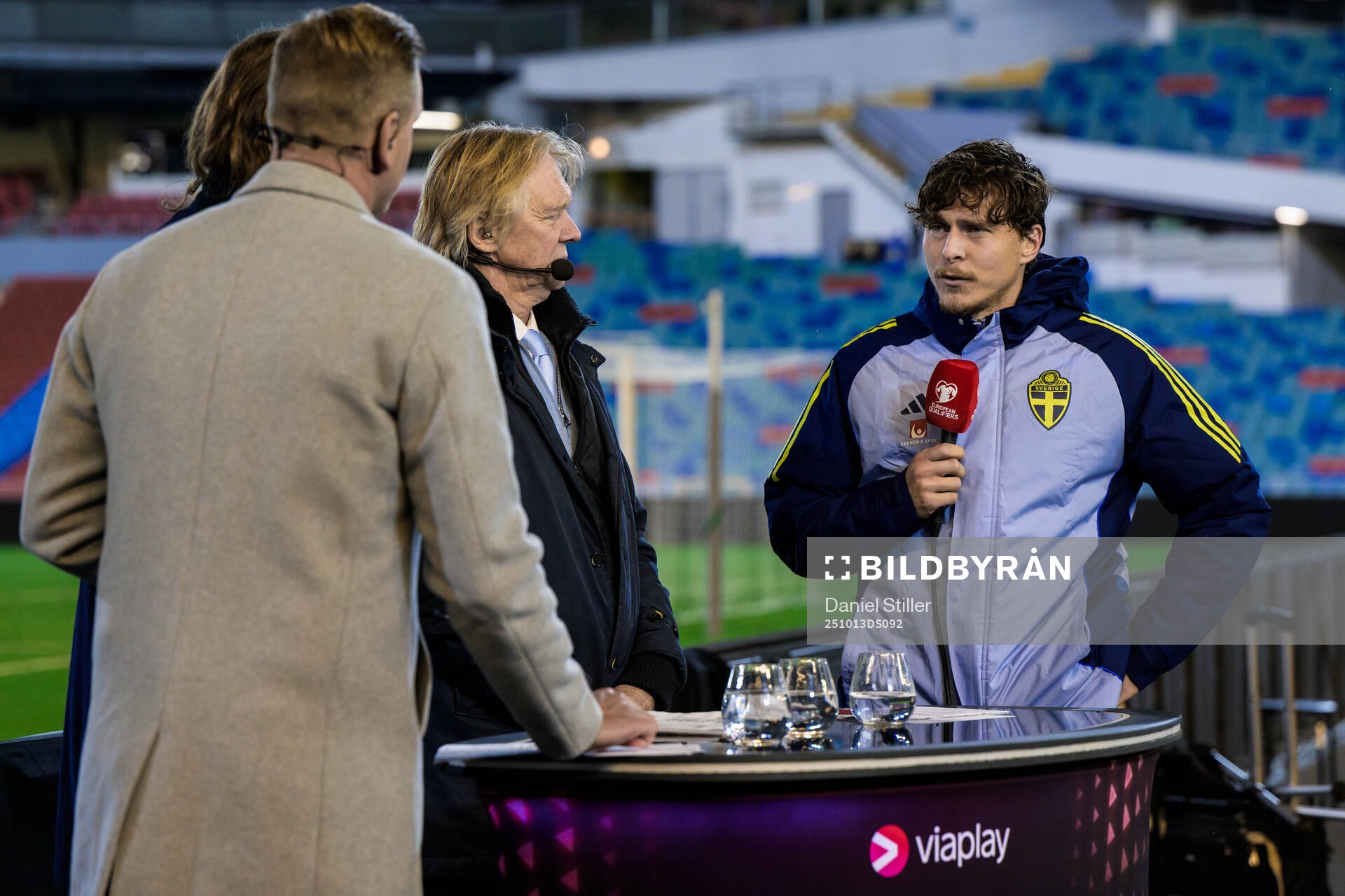Victor Nilsson Lindelöf of Sweden in the Viaplay studio