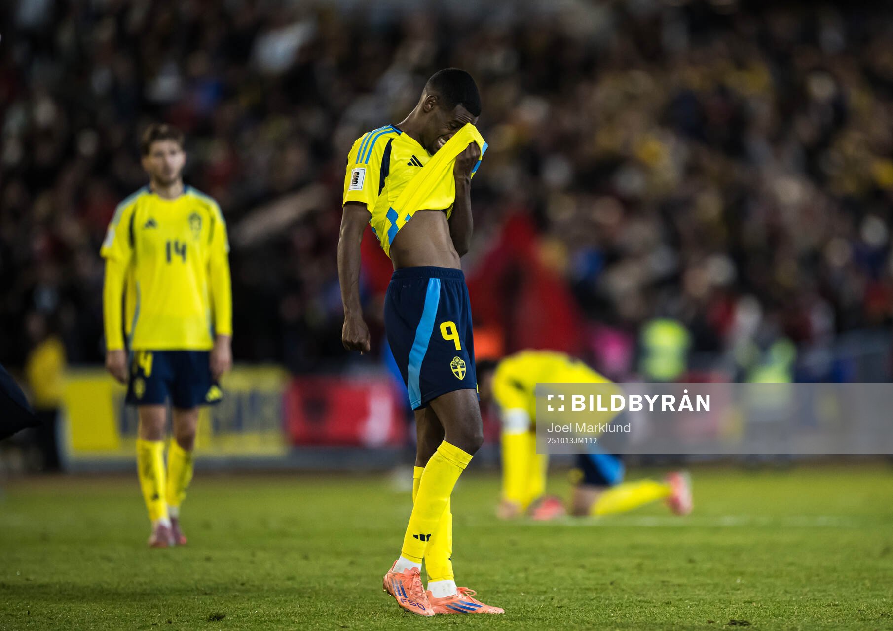 Alexander Isak of Sweden looks dejected