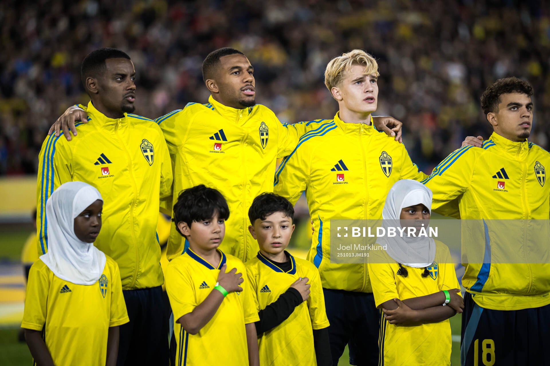 Alexander Isak, Isak Hien, Lucas Bergvall and Yasin Ayari