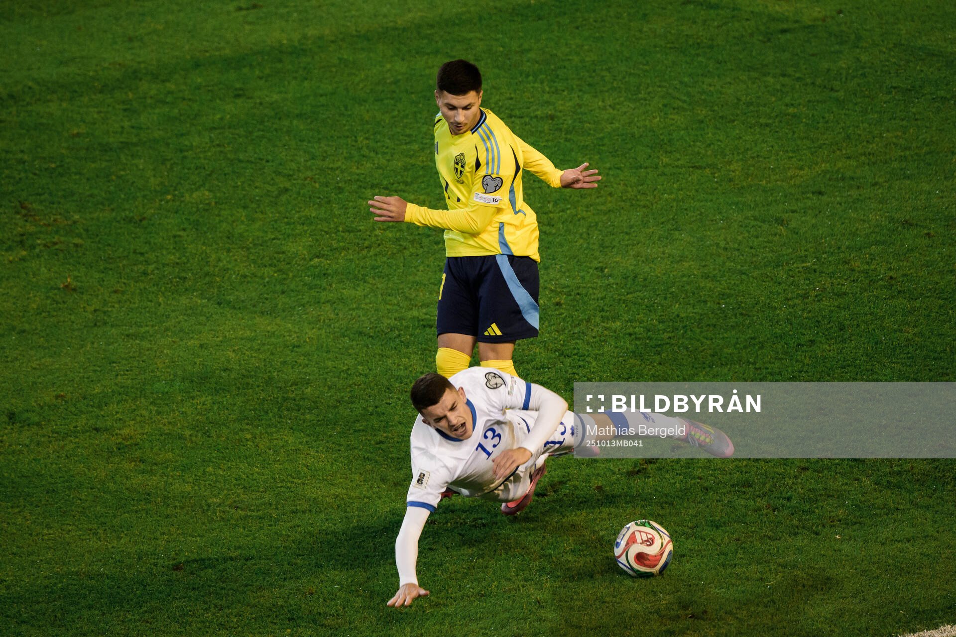 Roony Bardghji of Sweden and Dion Gallapeni of Kosovo