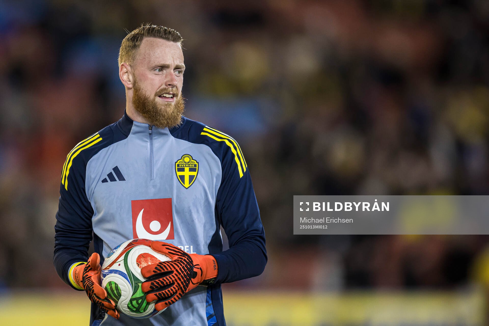 Goalkeeper Viktor Johansson of Sweden