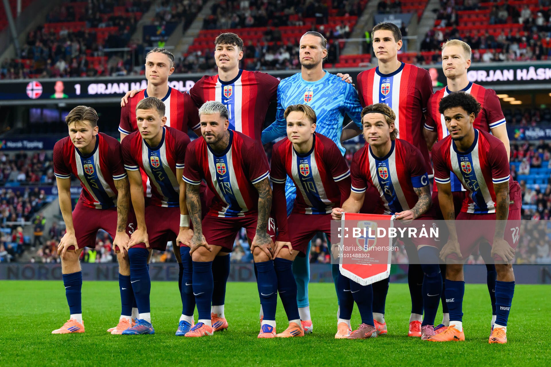 The starting eleven of Norway