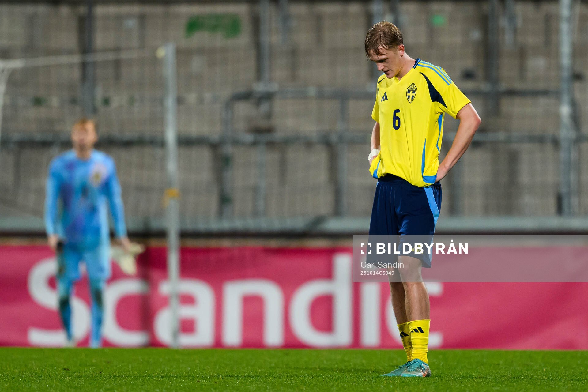Olle Samuelsson of Sweden looks dejected