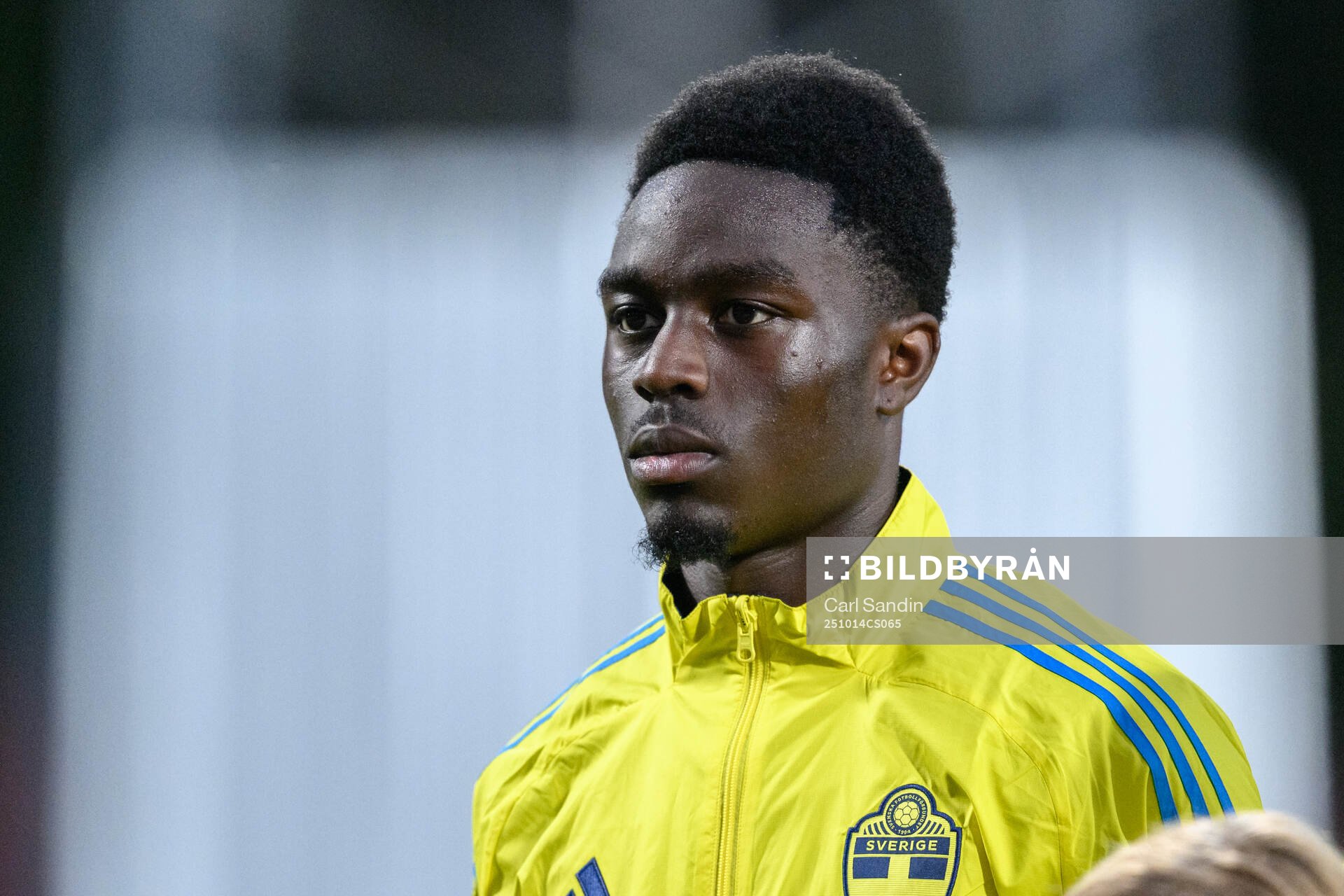 Genesis Antwi of Sweden at lineup