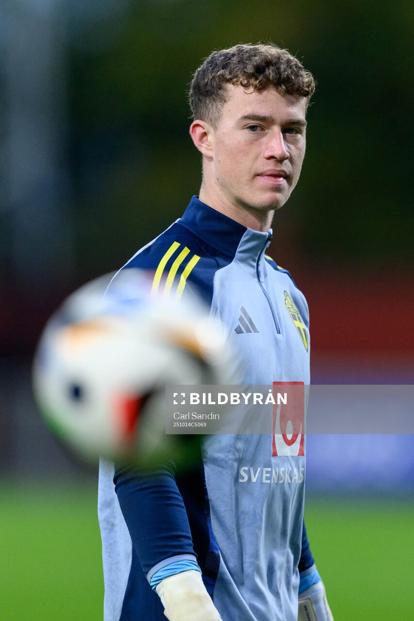 Goalkeeper Viktor Andersson of Sweden
