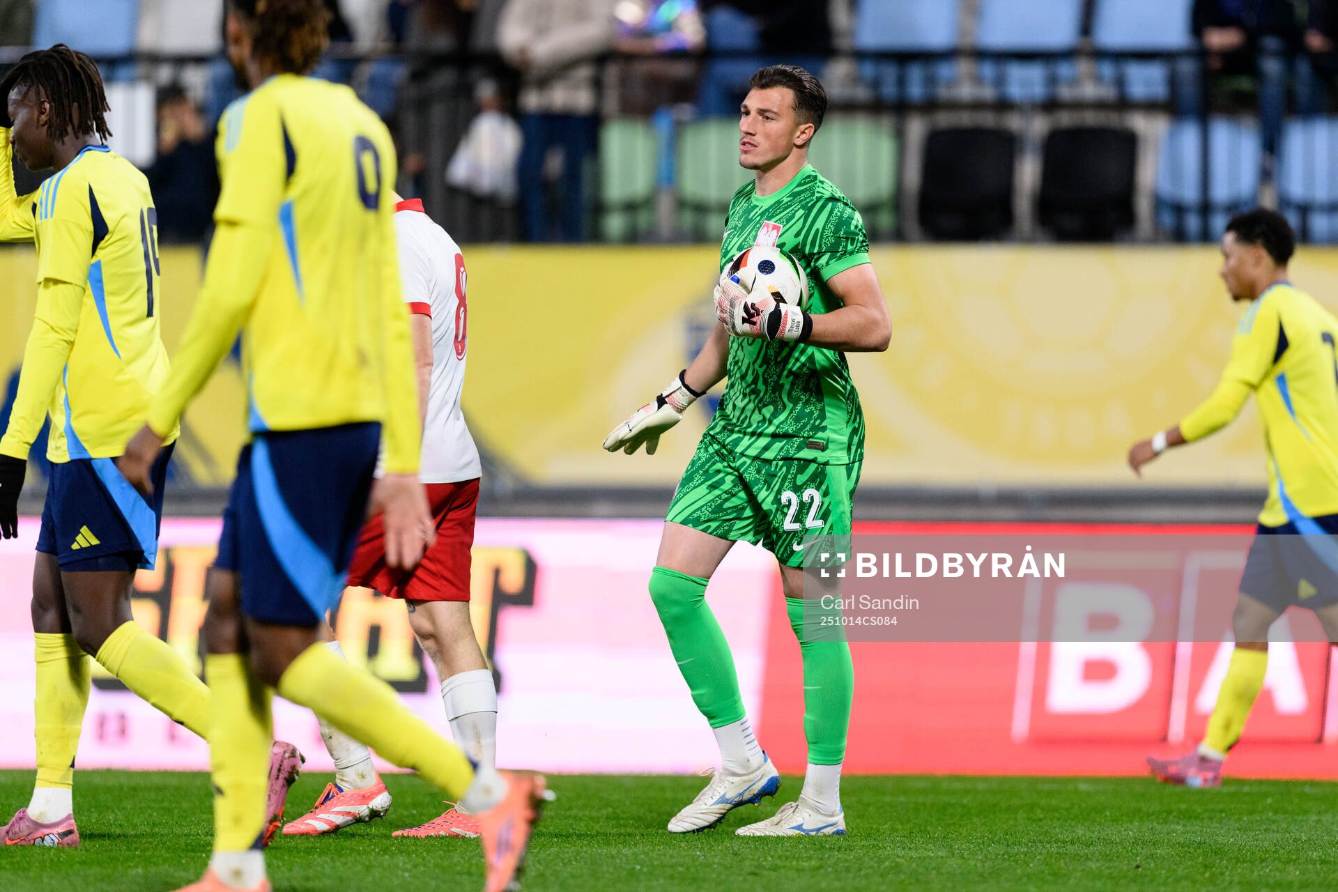Goalkeeper Marcel Lubik of Poland