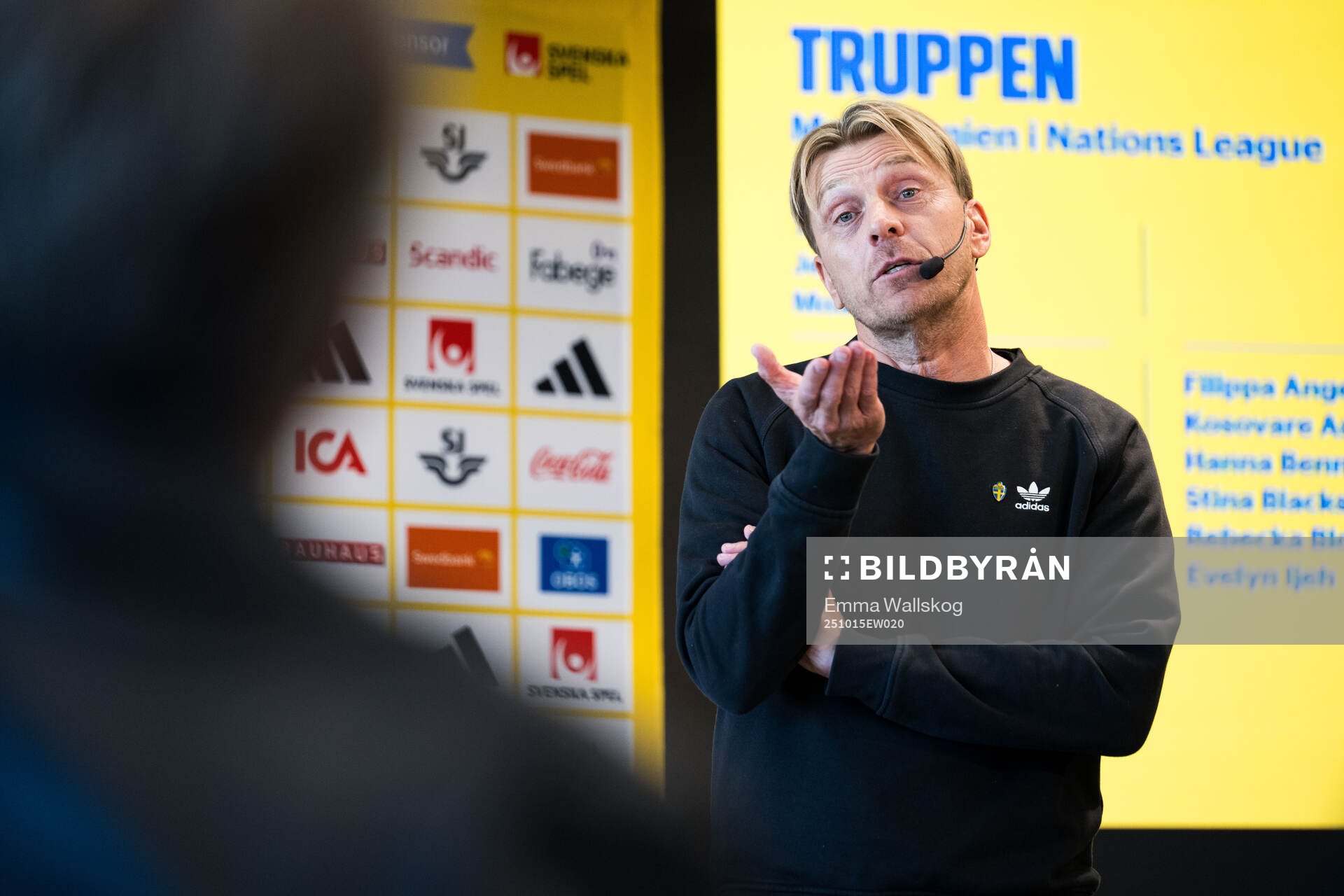 Head coach Tony Gustavsson of the Swedish women's national