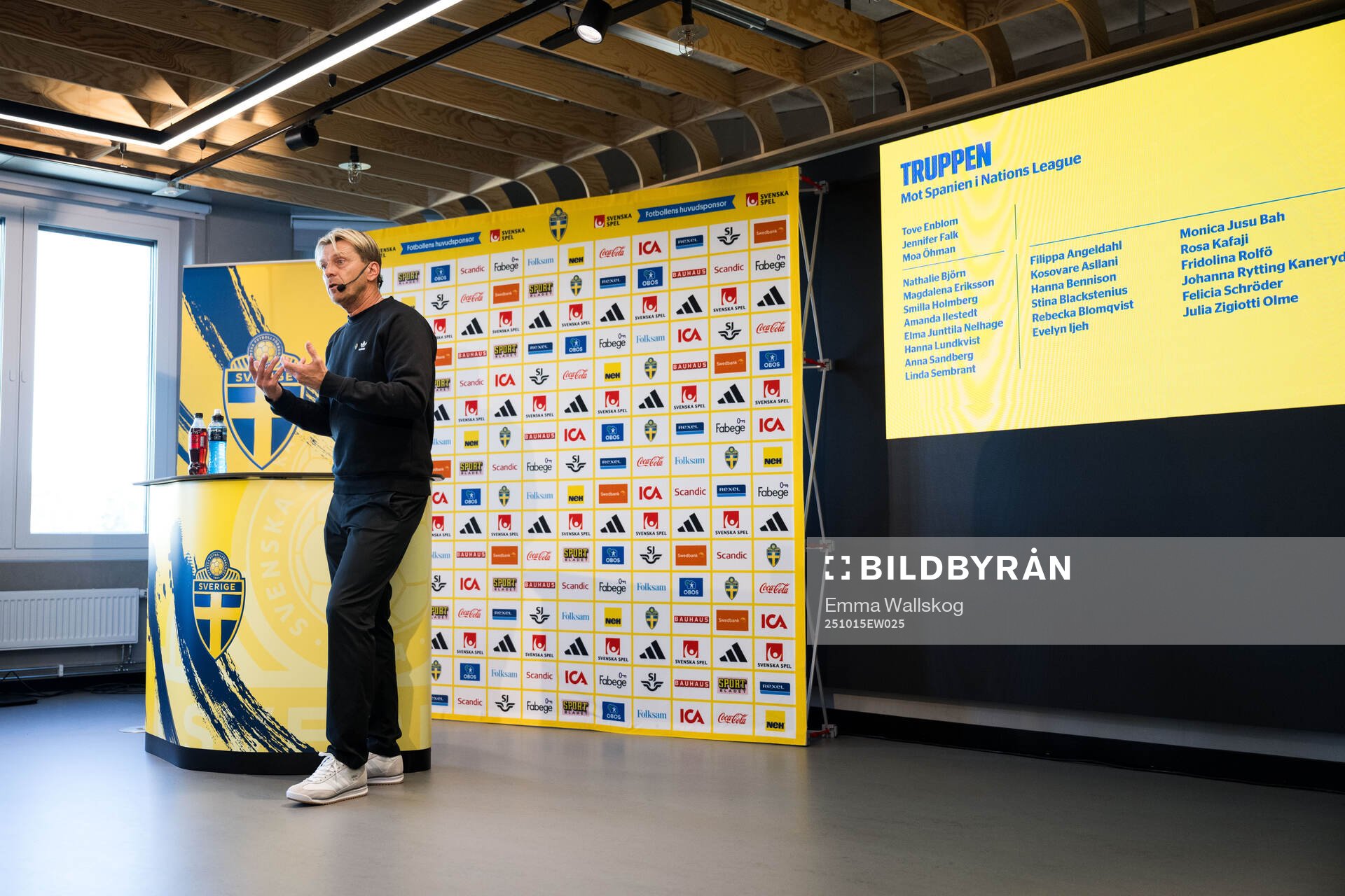 Head coach Tony Gustavsson of the Swedish women's national