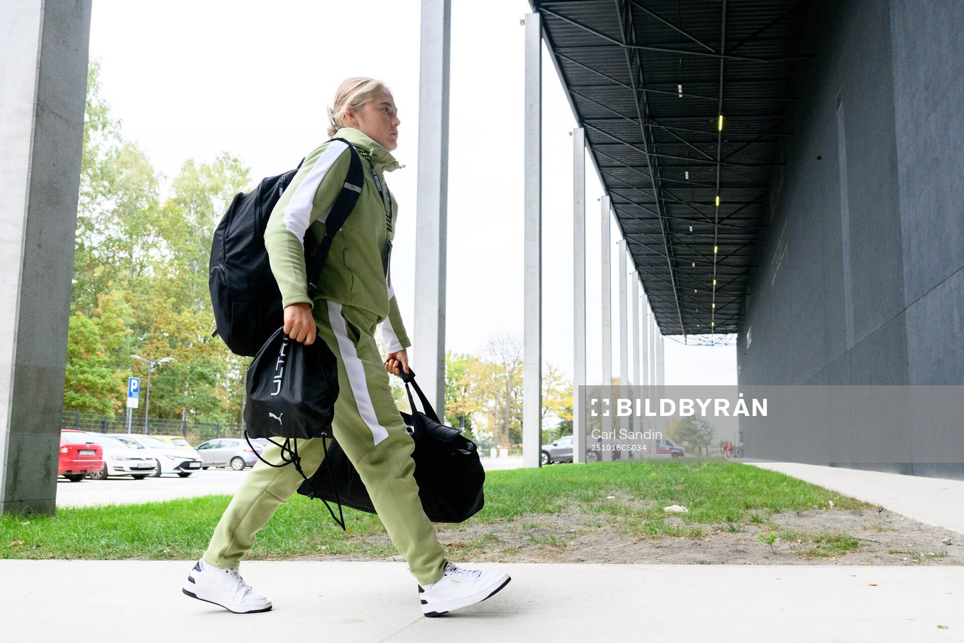 Paulina Nyström of Häcken arrives at the arena