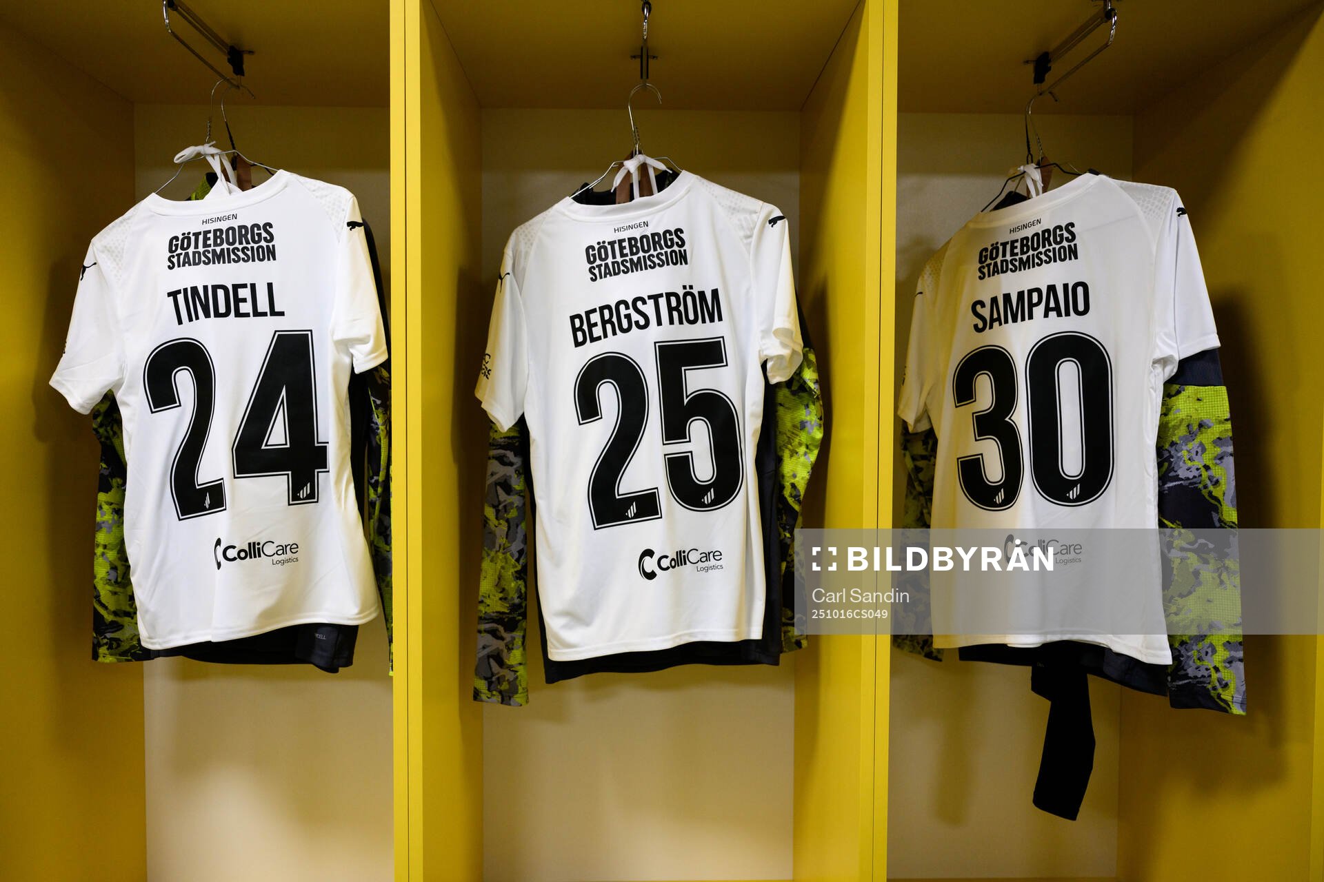 The jerseys of Tabby Tindell, Alice Bergström and Helena