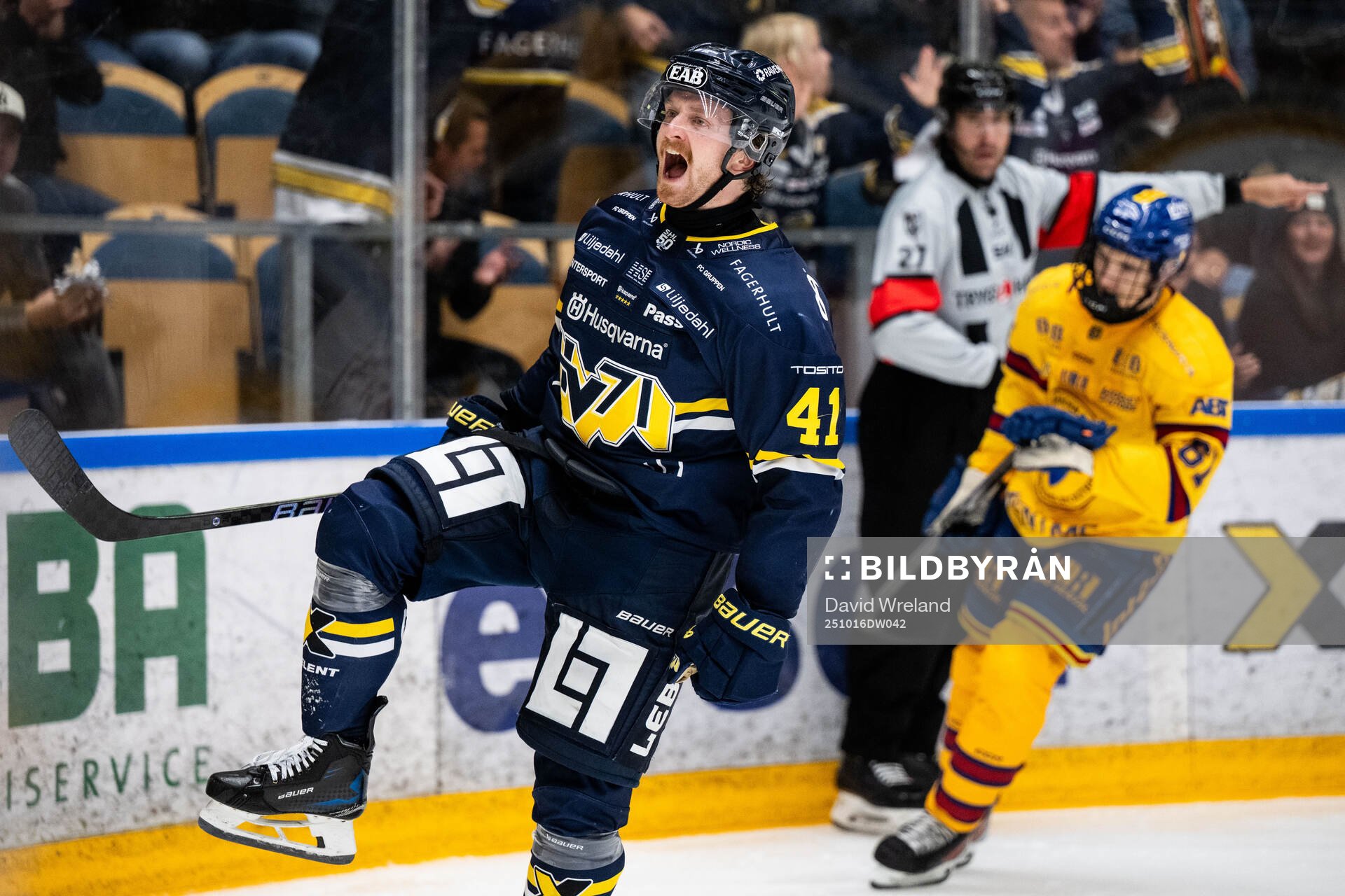 HV71s Riley Woods jublar