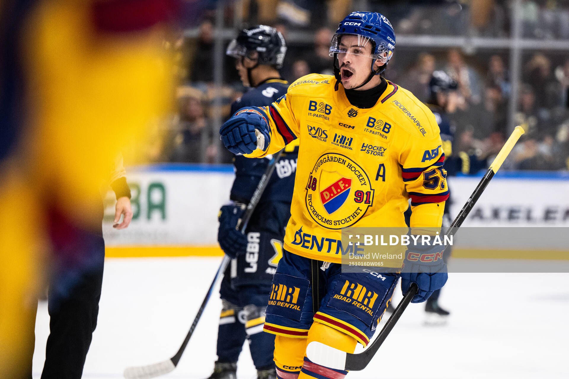 Djurgårdens Charles Hudon jublar
