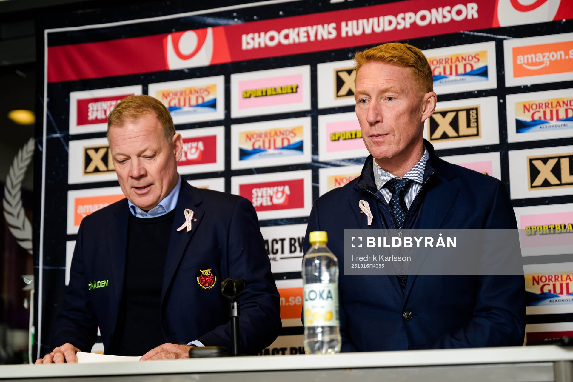 Luleås assisterande tränare Henrik Stridh och Färjestads